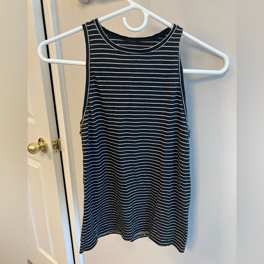 Frame le mid racer Black and White Tank XS Pima cotton
